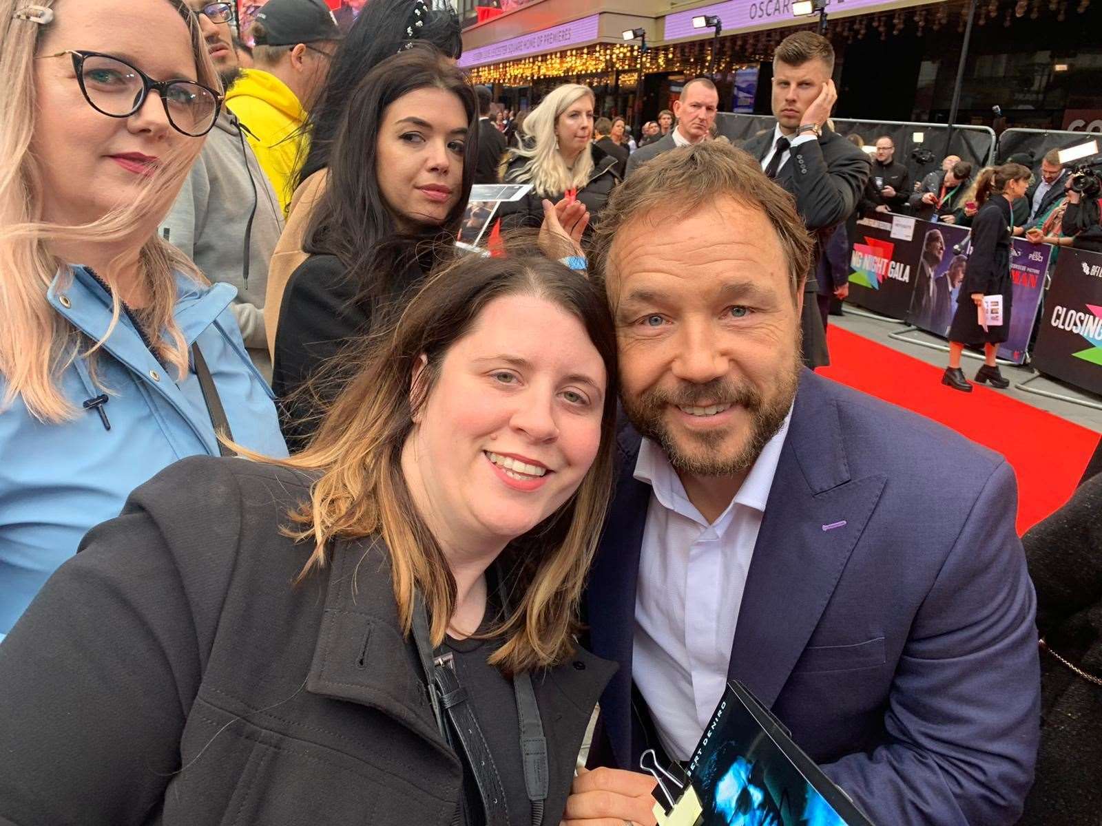 Actor Stephen Graham with Becca Hill at The Irishman premiere. (19976879)
