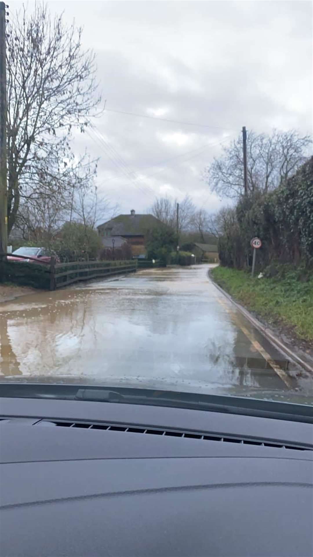 Flooding in Hunton near Maidstone Picture: James Lambert