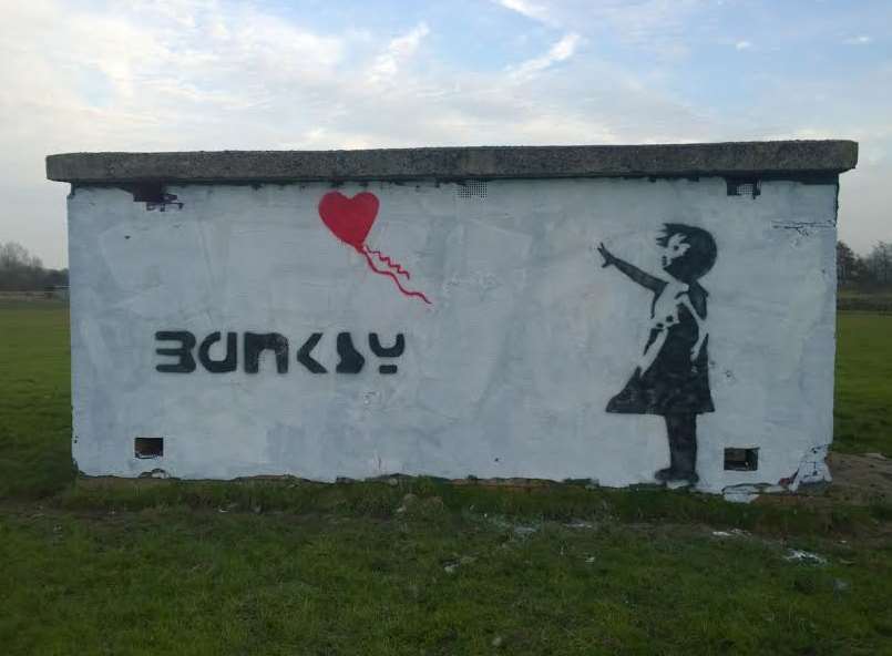 The suspected Banksy, photographed near Deal by Stewart May