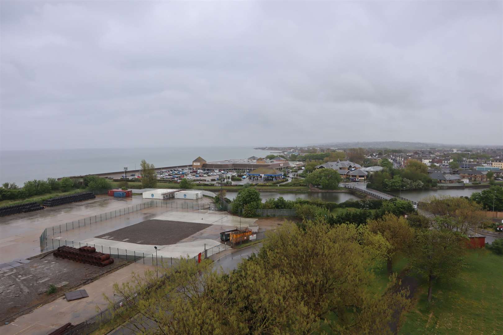 View looking towards Sheerness from the top of the Dockyard Church, Blue Town