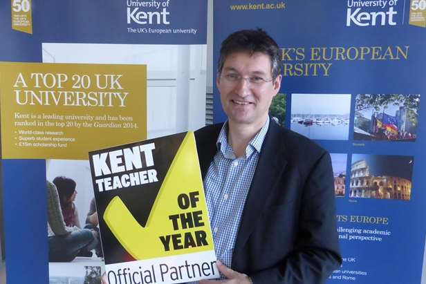 Prof Richard Whitman announces the University of Kent’s support for a new category at the Kent Teacher of the Year Awards – The Politics and Citizenship Kent Teacher of the Year Award.