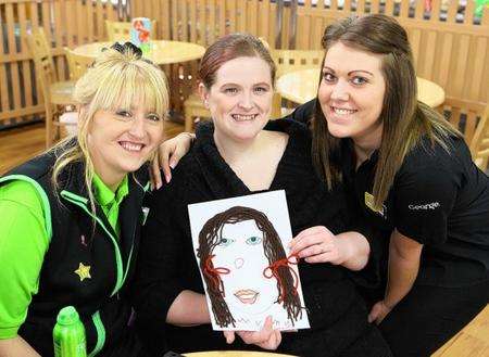 Donna Jones was treated to a make-over at the Asda store in Sittingbourne after her son Matthew, nine, won the Mum in a Million competition.