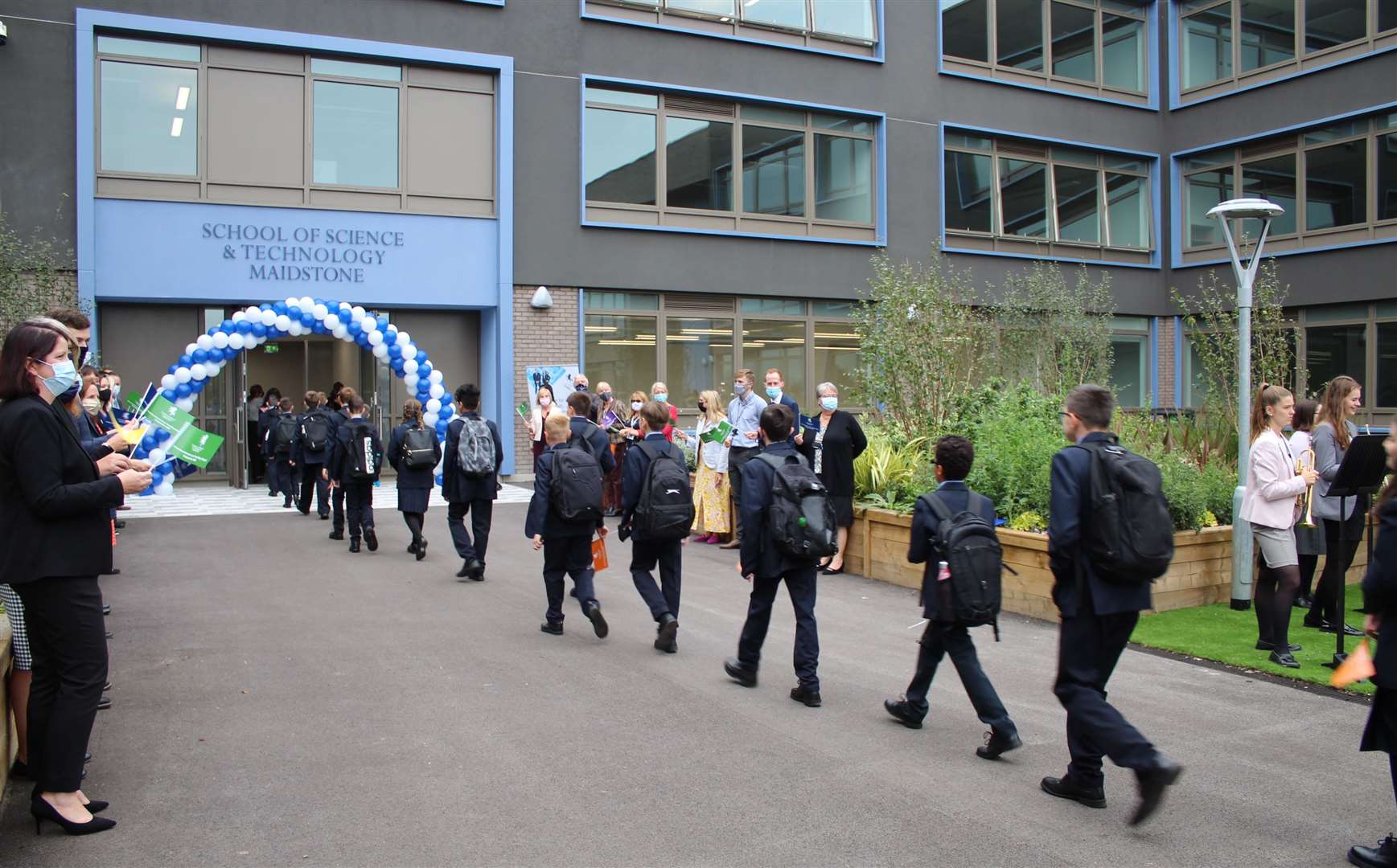 The School of Science and Technology Maidstone welcomed its first ever cohort of Year 7s this morning. Picture: VIAT