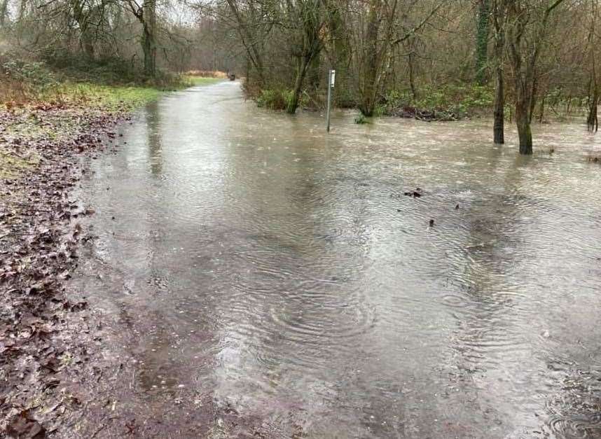 Part of Mote Park is submerged Picture: Neil Homewood