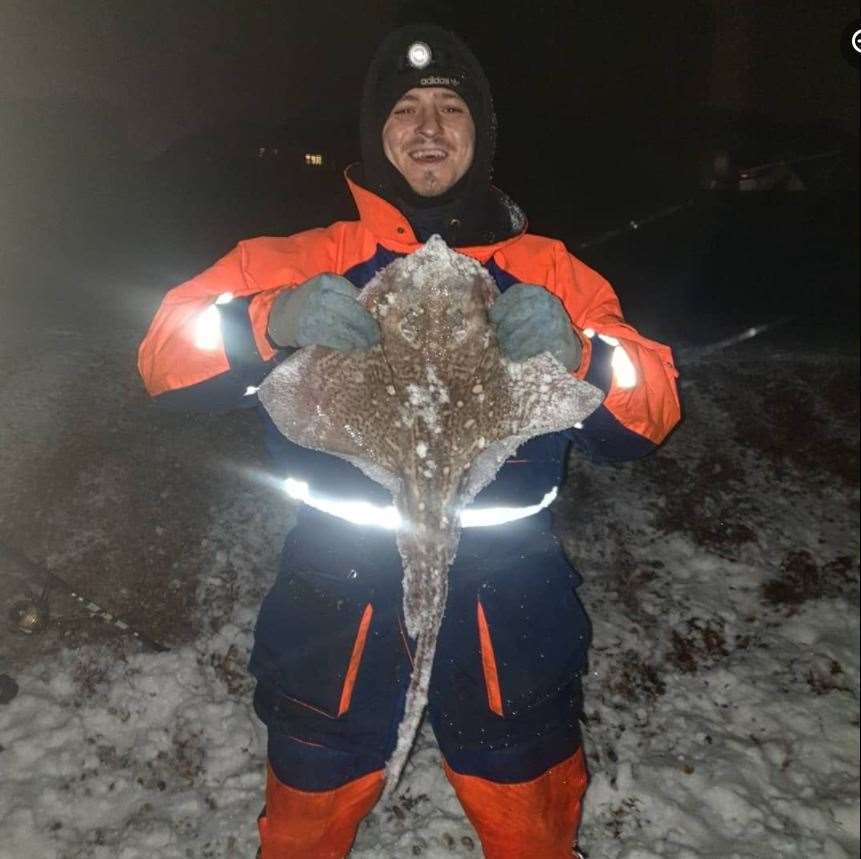 A thornback ray caught by Harley D'Monte