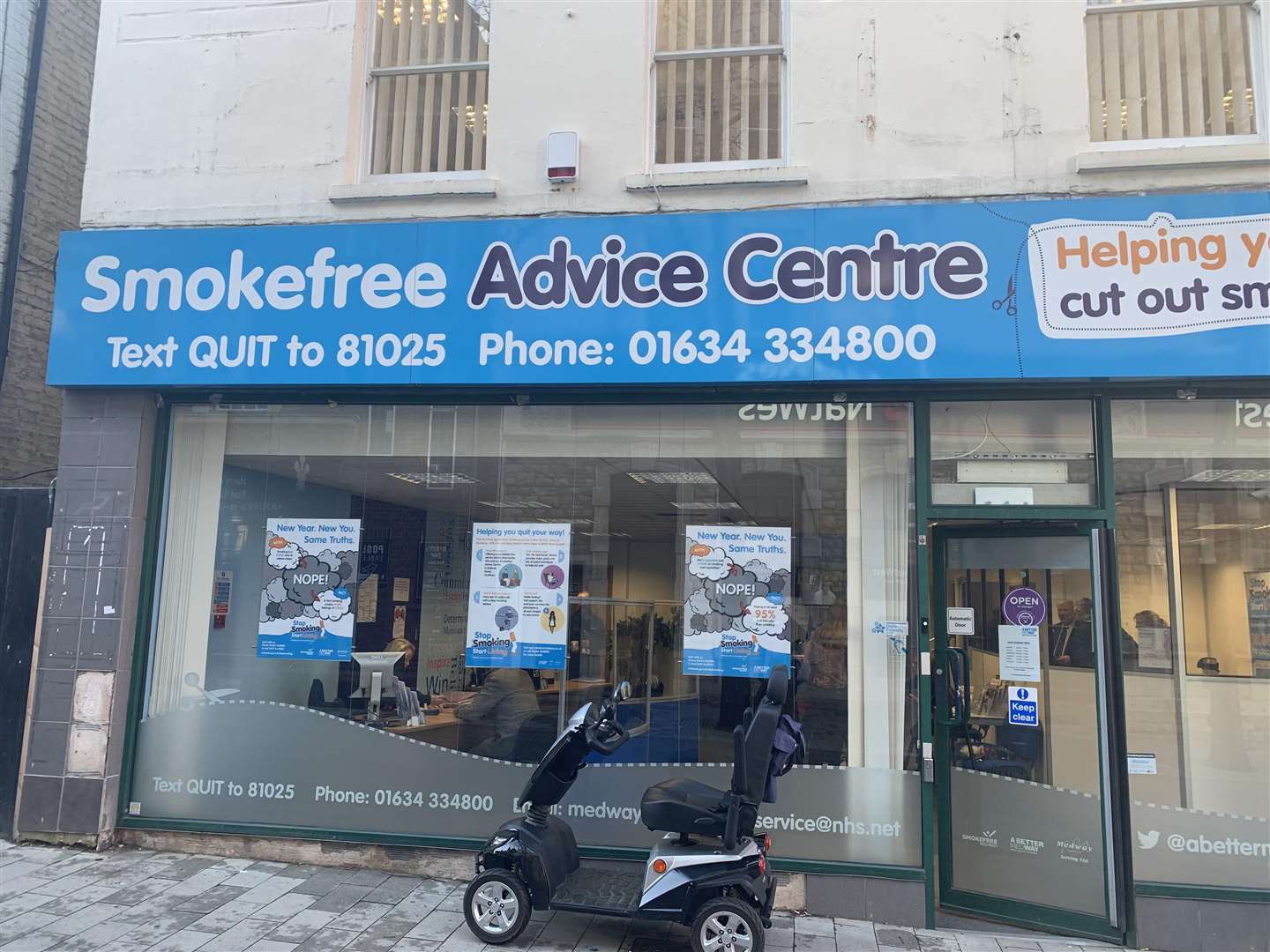 The Smokefree Advice Centre in Railway Street, Chatham Picture: Katie Nelson