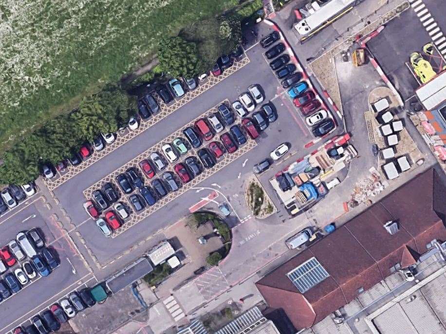 The disabled spaces at the William Harvey Hospital are next to the main entrance. Picture: Google