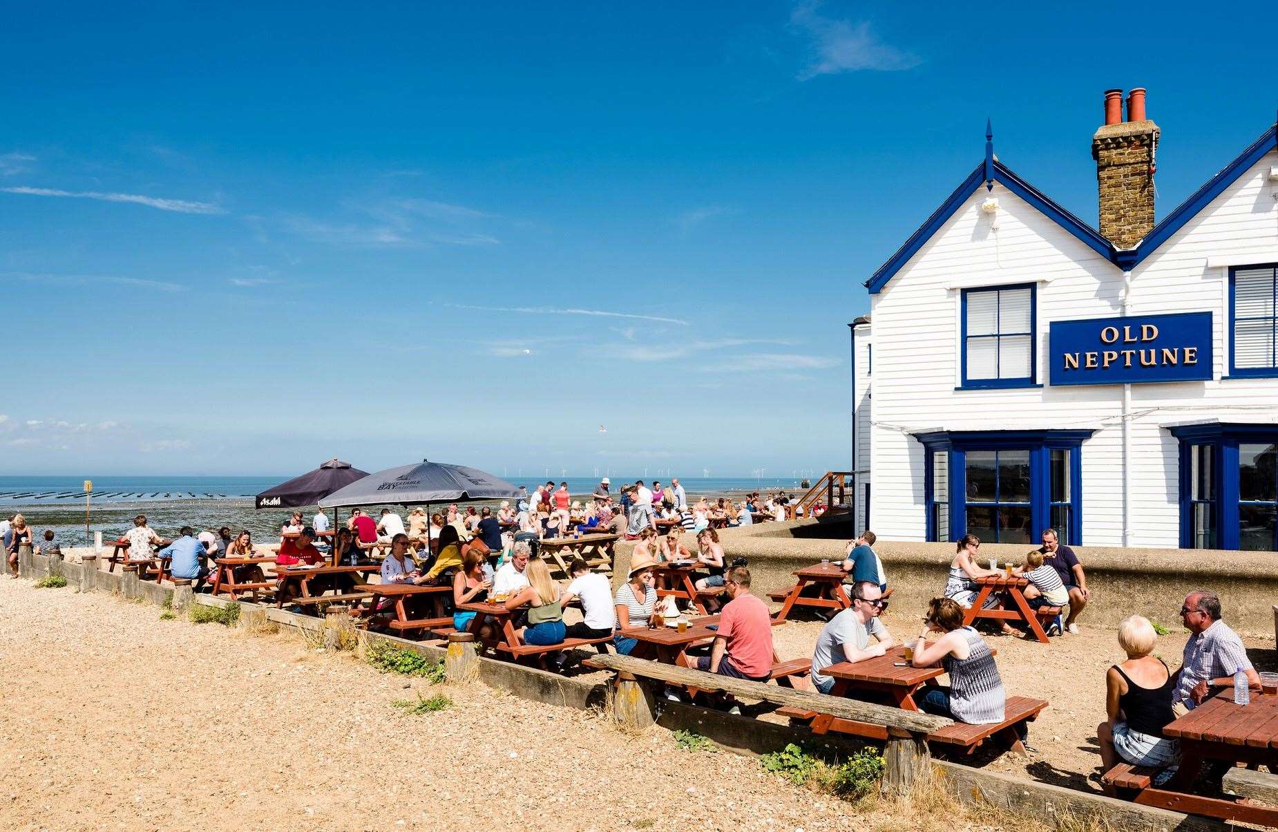 The beer garden at the Old Neptune in Whitstable - which has been named among the best in England. Picture: Shepherd Neame