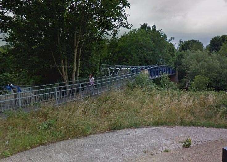 The River Medway at Tovil where one of the dogs was reportedly walking before it fell ill. Picture: Google