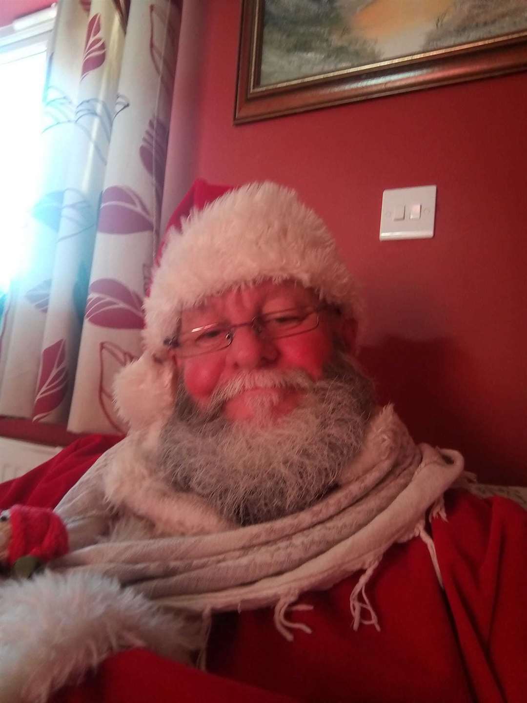 Father Christmas, aka Andy Morris, is self isolating after contracting Covid-19