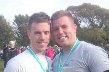 The Sittingbourne tree surgeon (right) and his twin brother Jacob take part in the Portsmouth Great South Run each year