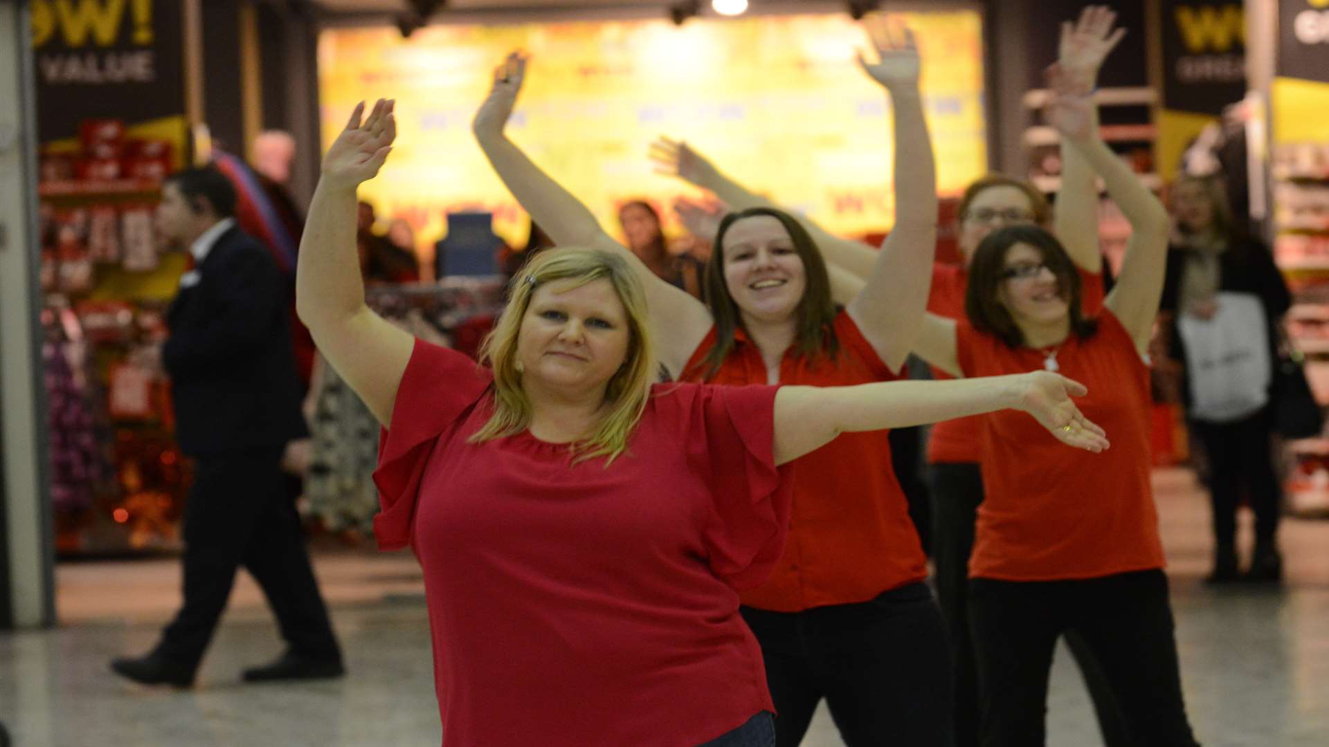 Flashmob dance in aid of Ruby Young at Pentagon Centre, Chatham