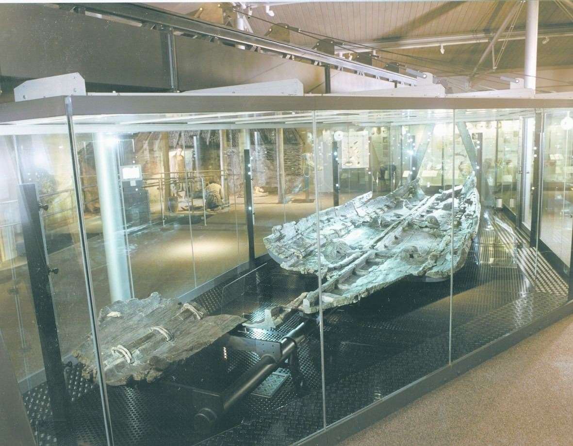The Bronze Age Boat is now displayed in Dover Museum