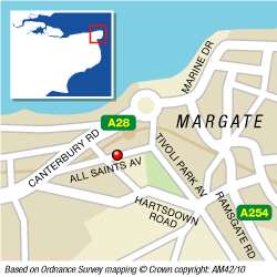 Location of body found at All Saints Avenue Margate