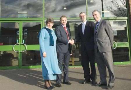 From left to right: Janine Greenfield and Jonathan Watts of Lenleys, with Chris and Richard Clarke of Clarkes