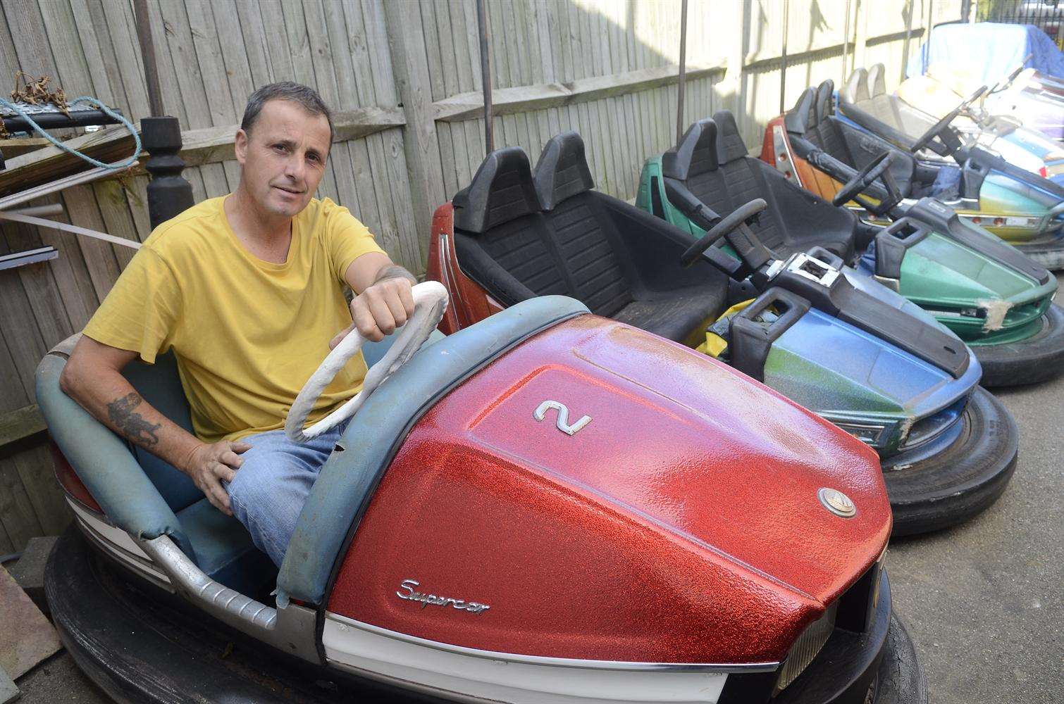 Peter Ward with some of his dodgems