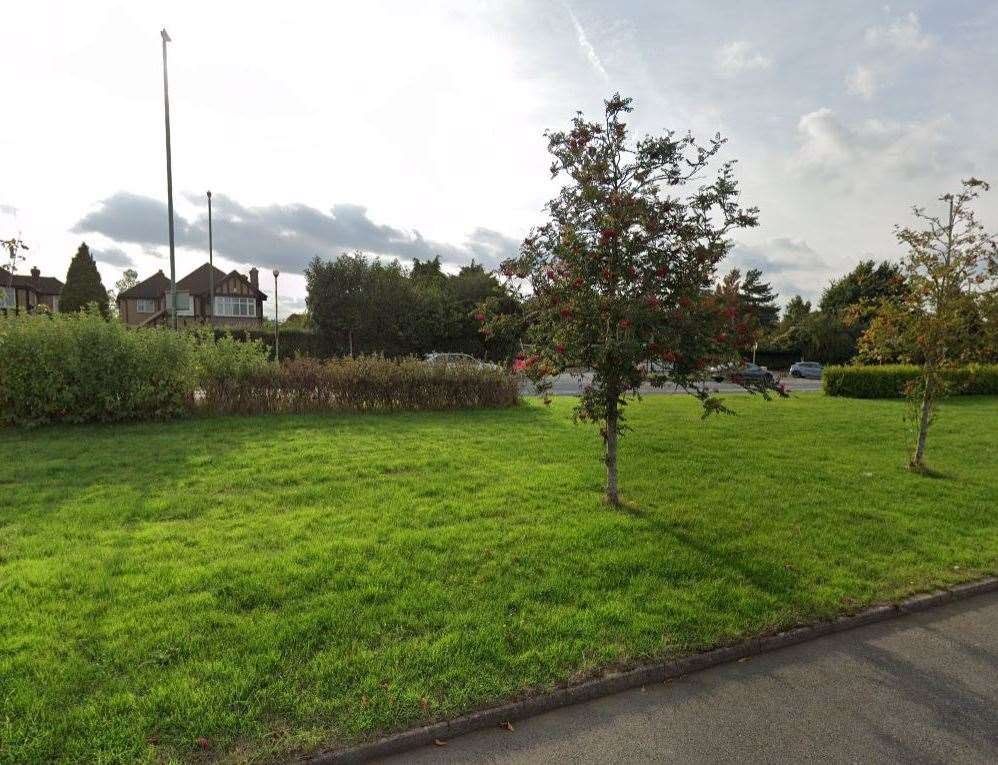 Adisham Drive's grass verge separating the street from London Road previously. Picture: Google Street View