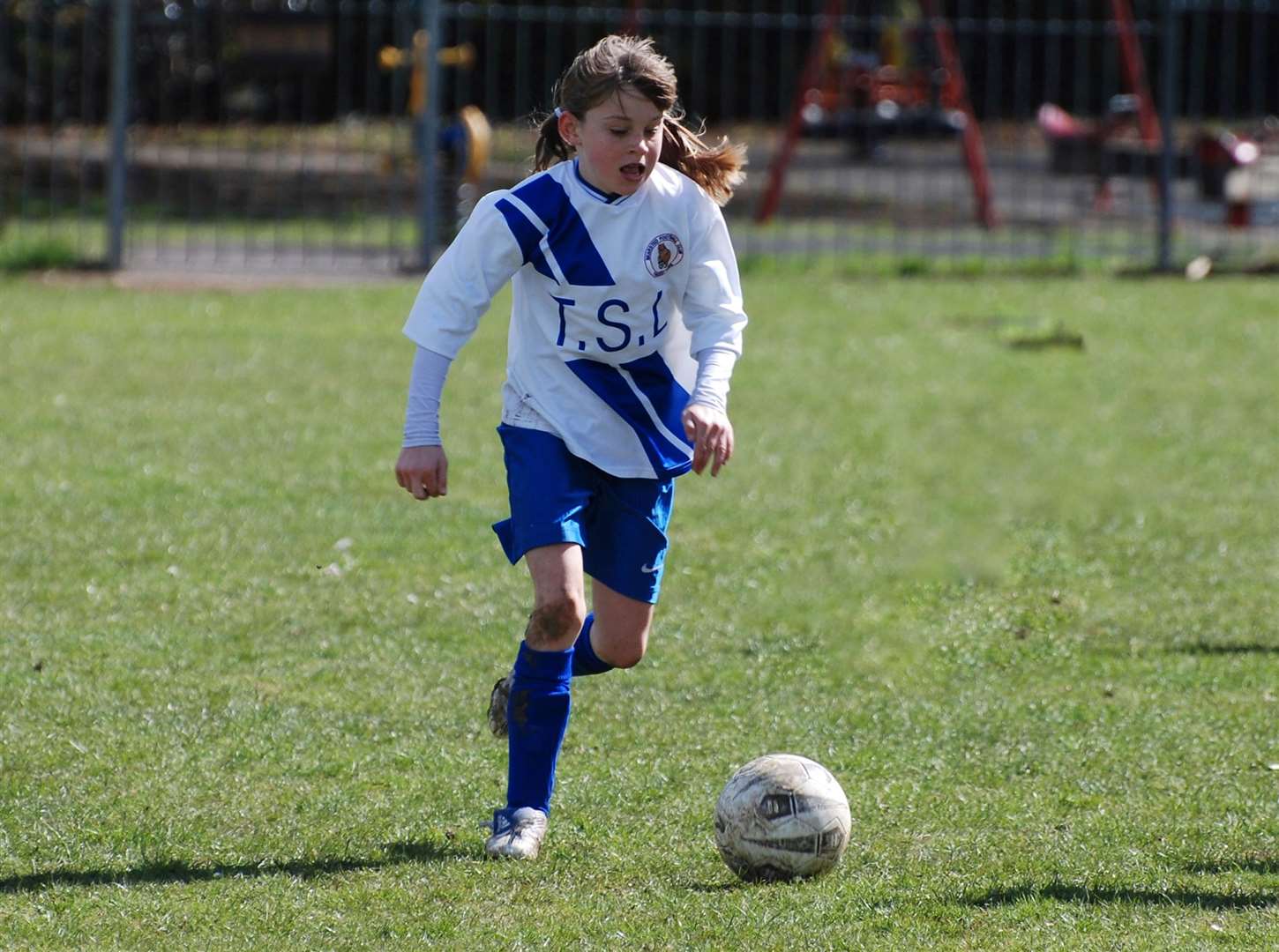 A young Alessia Russo playing for Bearsted boys
