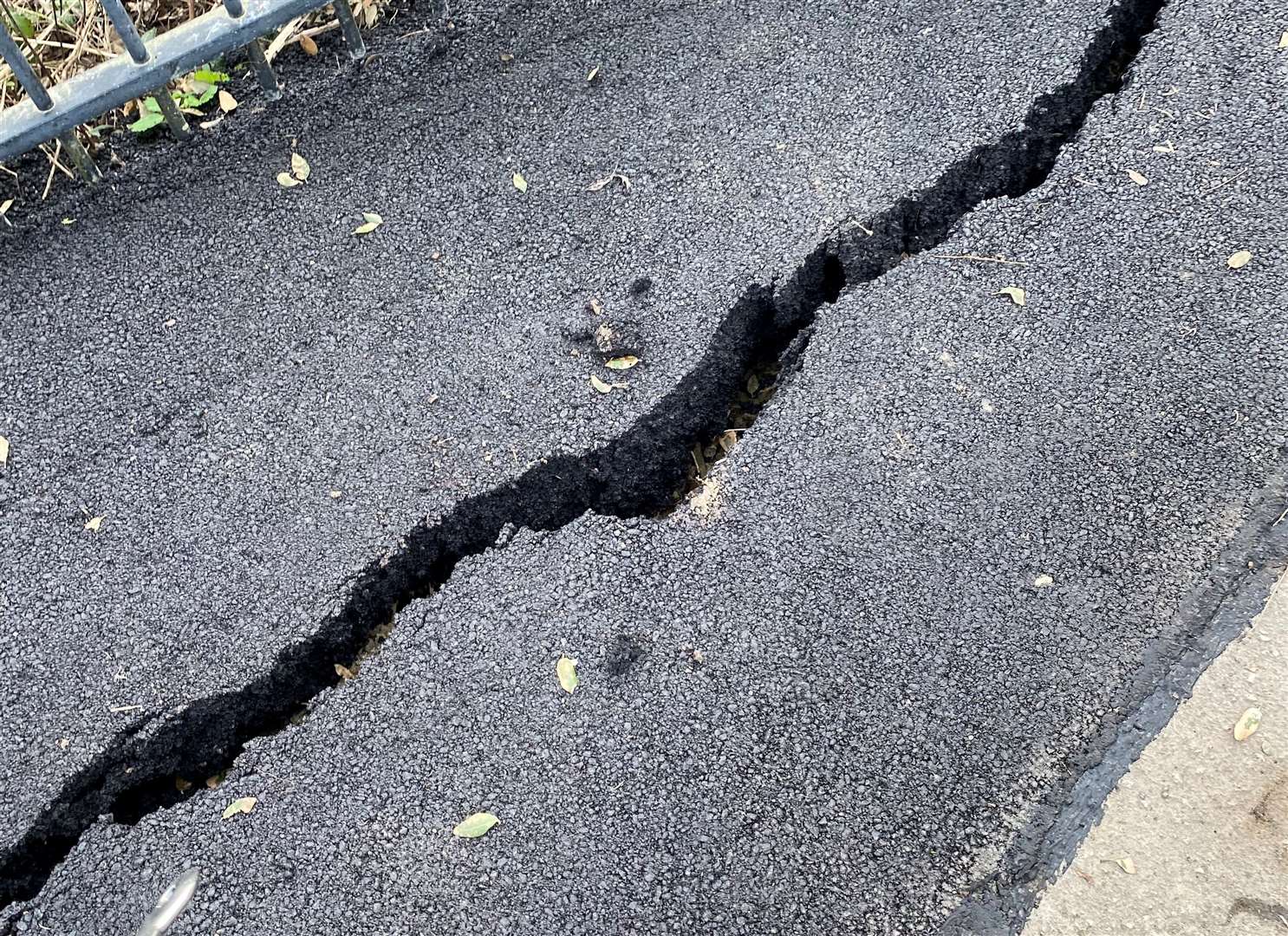 Deep cracks appeared on the recently repaired section of Maderia Walk by the Vinery, soon after repairs were carried out. Picture credit: Stephen West
