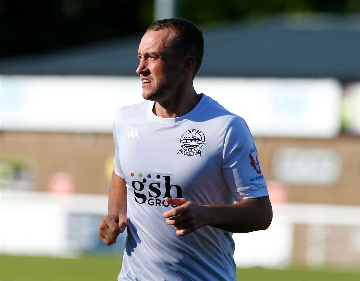 Ricky Miller in action for Dover Athletic against Chesterfield this season Picture: Andy Jones