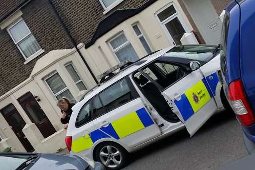 Police looking for the illegal immigrants in Queenborough Pic: Holly Beal