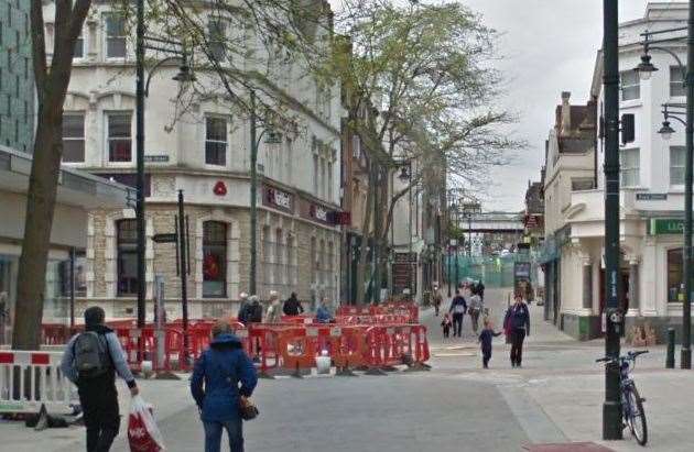 The alleged assault took place in Chatham town centre. Photo: Google