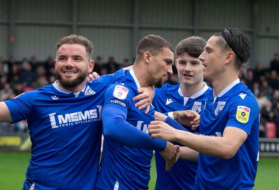 Alex MacDonald (left) is in talks with Gillingham over a new contract