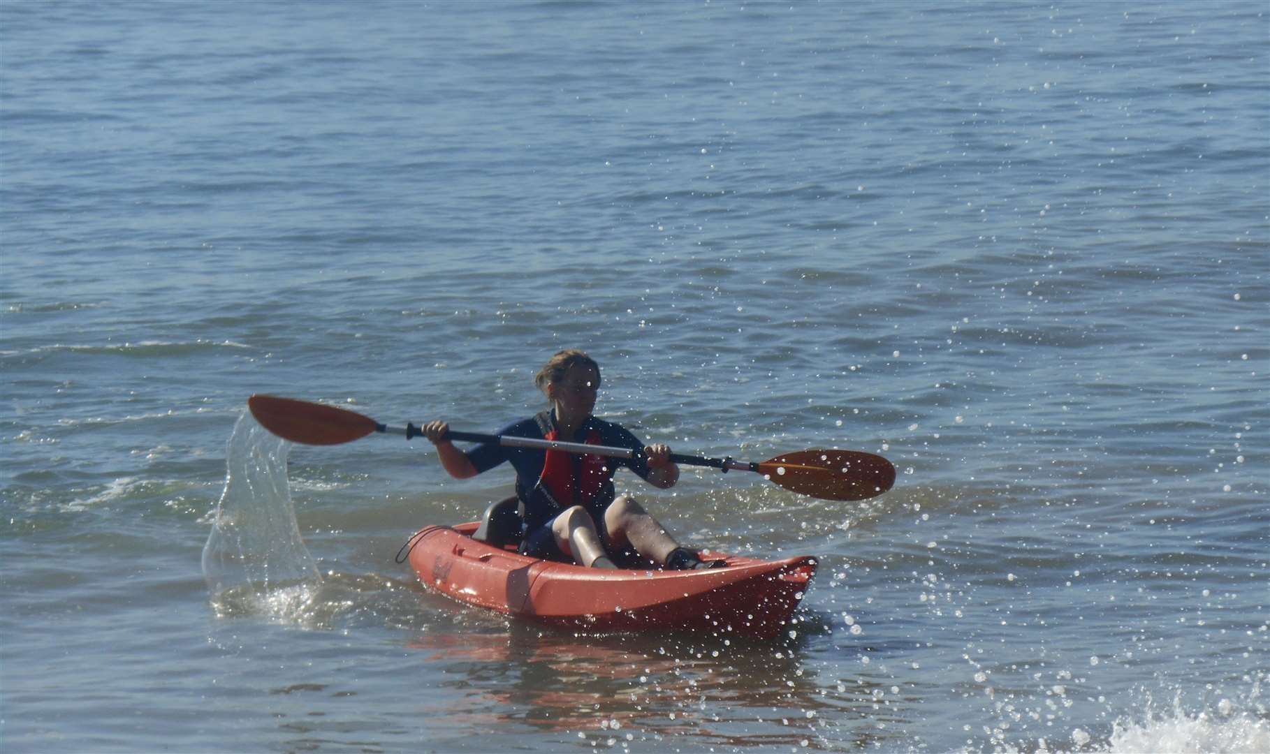 Mrs Elphicke kayaking at St Margaret's Bay. Picture: Natalie Elphicke