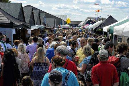 Crowds flock to the Whitstable Oyster Festival.