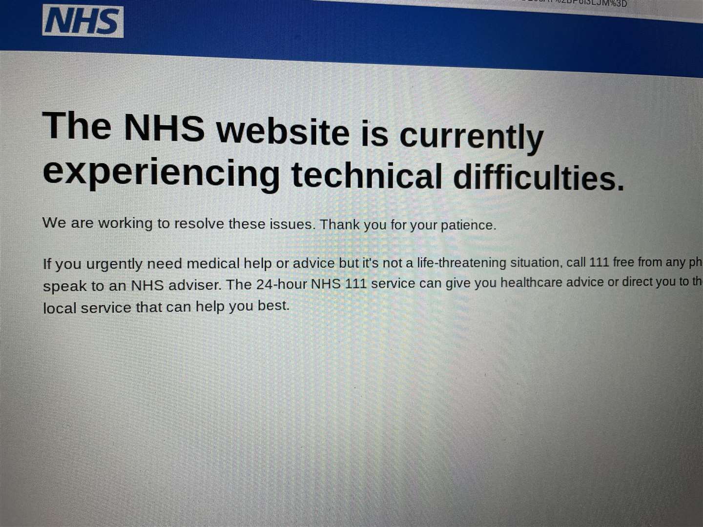 The NHS website was plagued by problems and thousands rush to book a Covid jab