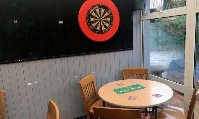 This dartboard was in the playroom at the back of the pub and is either for younger visitors or a back-up to the board in the main bar