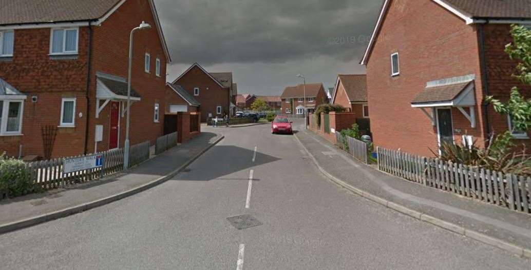 The car was parked on a driveway in Hunters Walk, Deal. Picture: Google