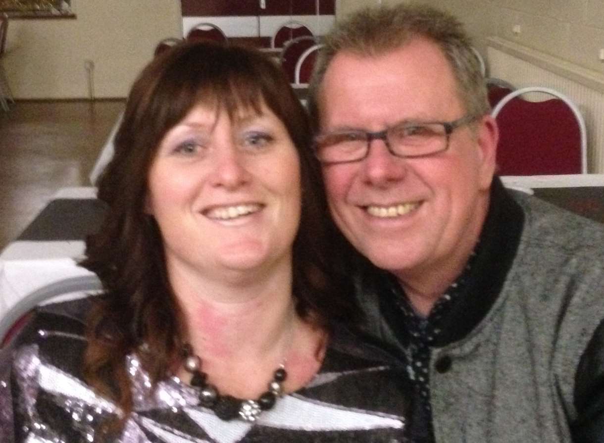 Debbie and Chris Walter who were involved in a crash in Sutton Road on Christmas Day