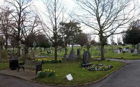 A graveyard crime spree has centred on the Woodlands Road Cemetery. Picture: JIM RANTELL