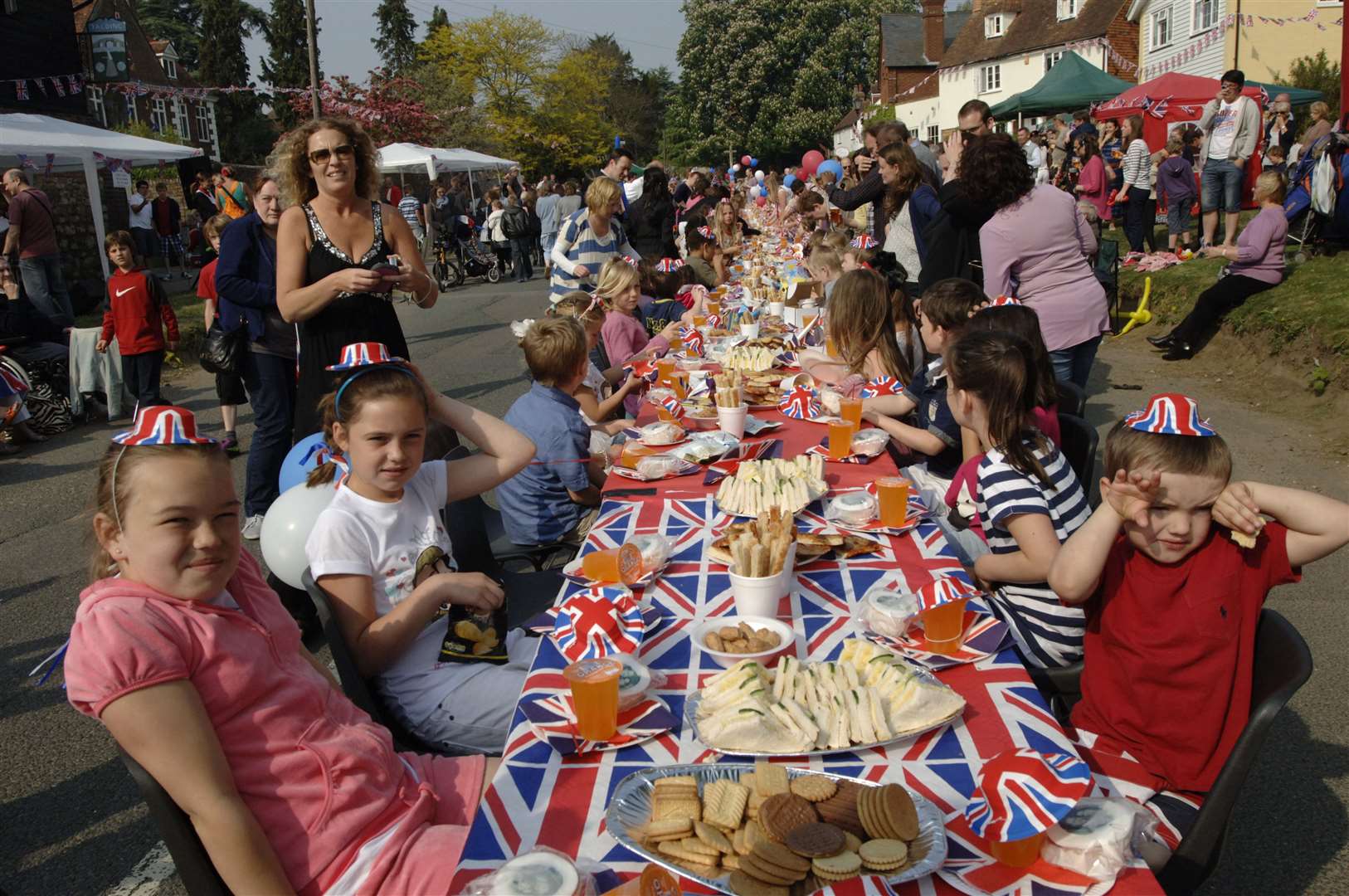 A street party in Yalding in 2011 to celebrate the wedding of William and Kate