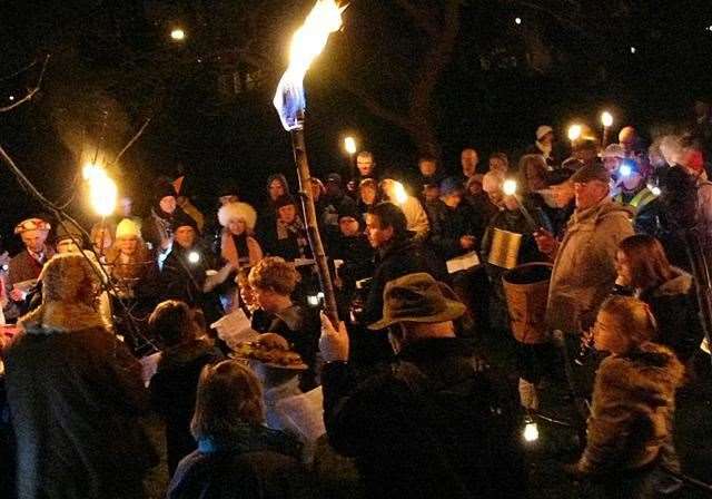 There is a torch-lit procession from the village hall to the orchard. Picture: The Woodlands Group