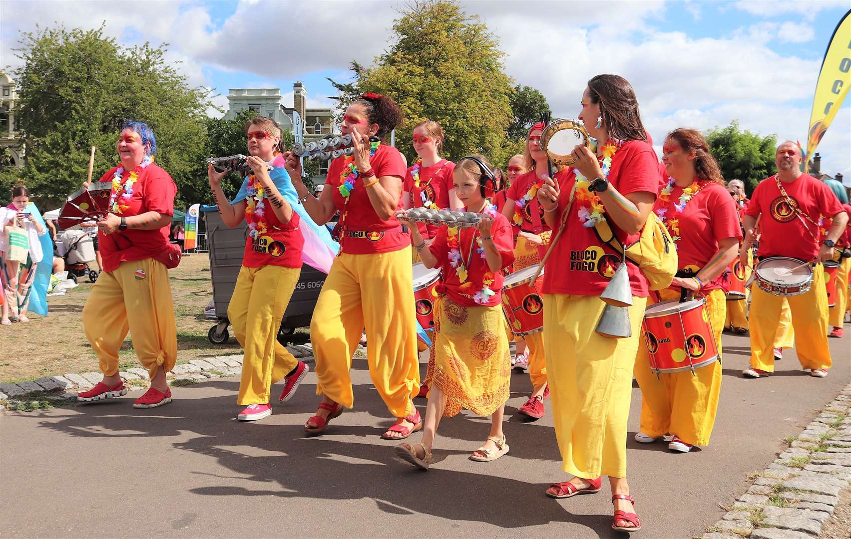 Bloco Fogo Samba Band took part in the parade. Picture: Rachel Evans