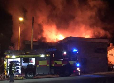 Around 20 firefighters tackled the blaze at the chaplaincy building. Picture: Kirsty Gilling