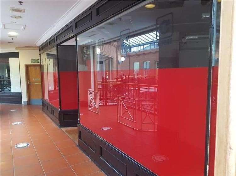 An empty shop unit on the second floor is available to rent for £12,000. Picture: Harrisons