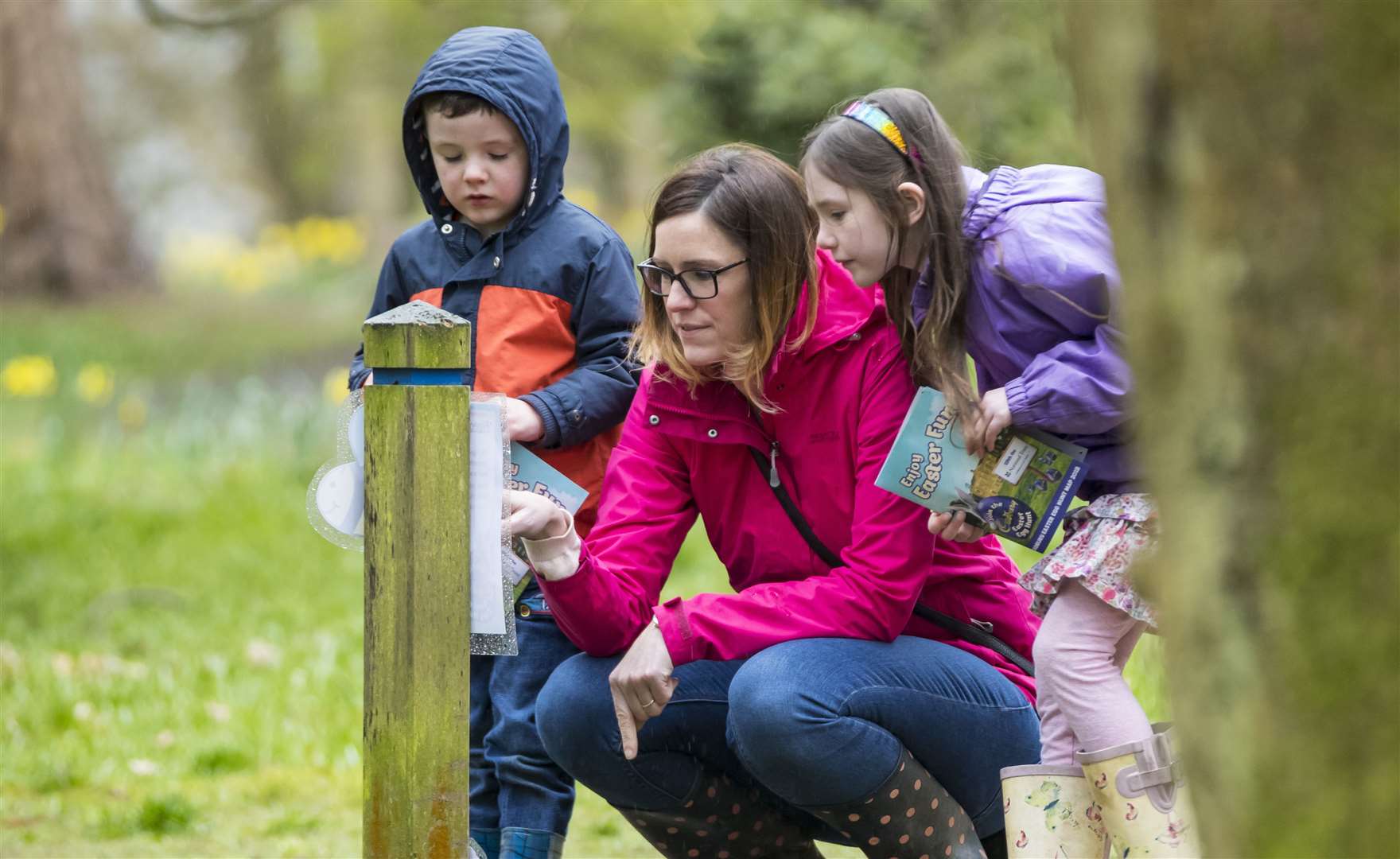 Visitors on an Easter egg hunt with Cadbury and the National Trust