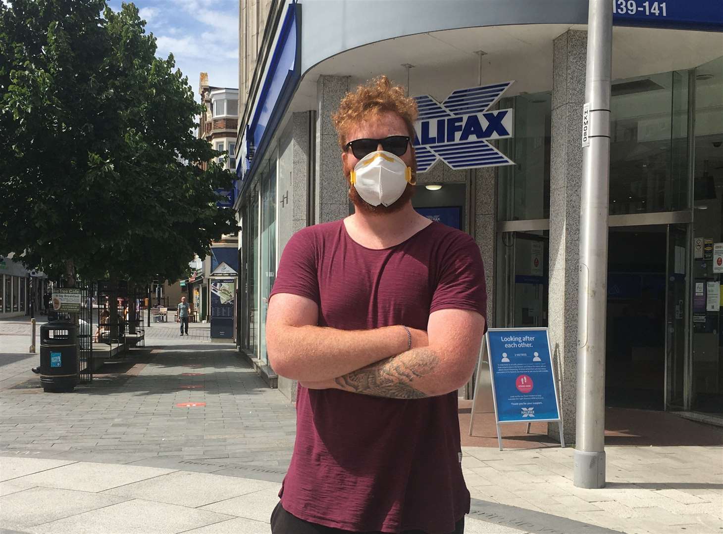 Chris Columb, 25, says people should be wearing masks in shops as it's better to be cautious