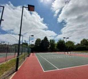 An existing clay court at St John's Lawn Tennis Club