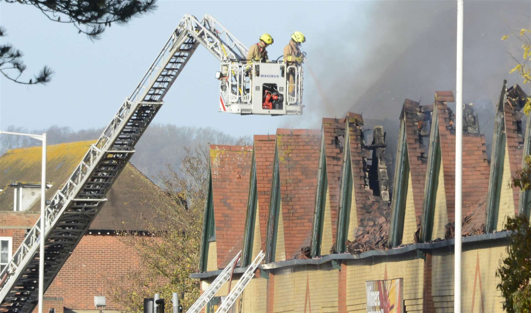 Fire crews at the scene of the blaze last year. Picture: Paul Amos
