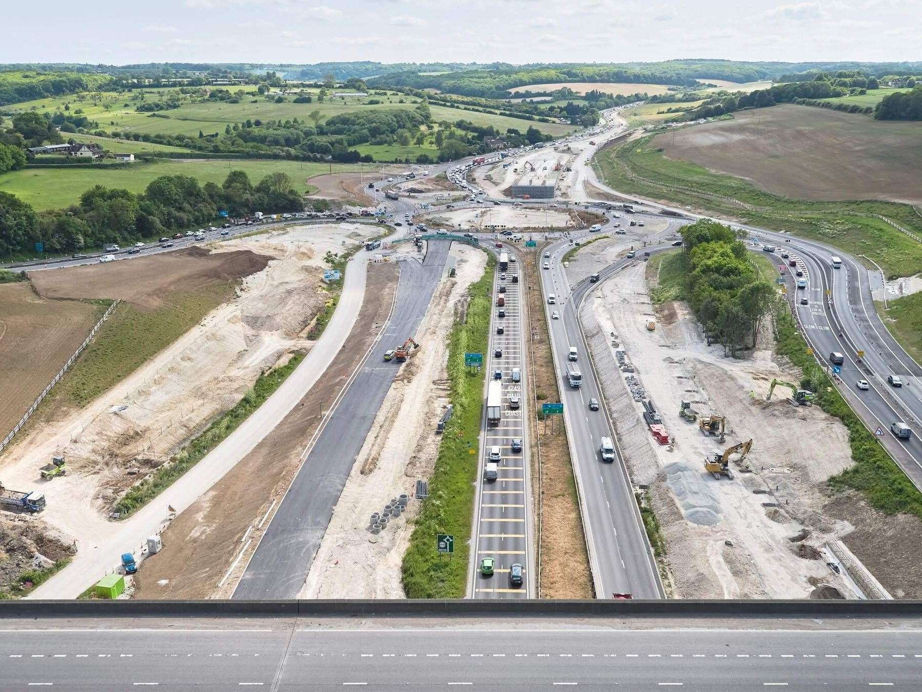 Work at the Stockbury Roundabout. Picture: National Highways