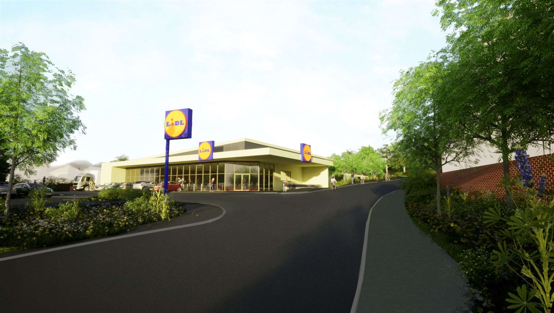 There are plans for Lidl supermarket on London Road, in Swanley