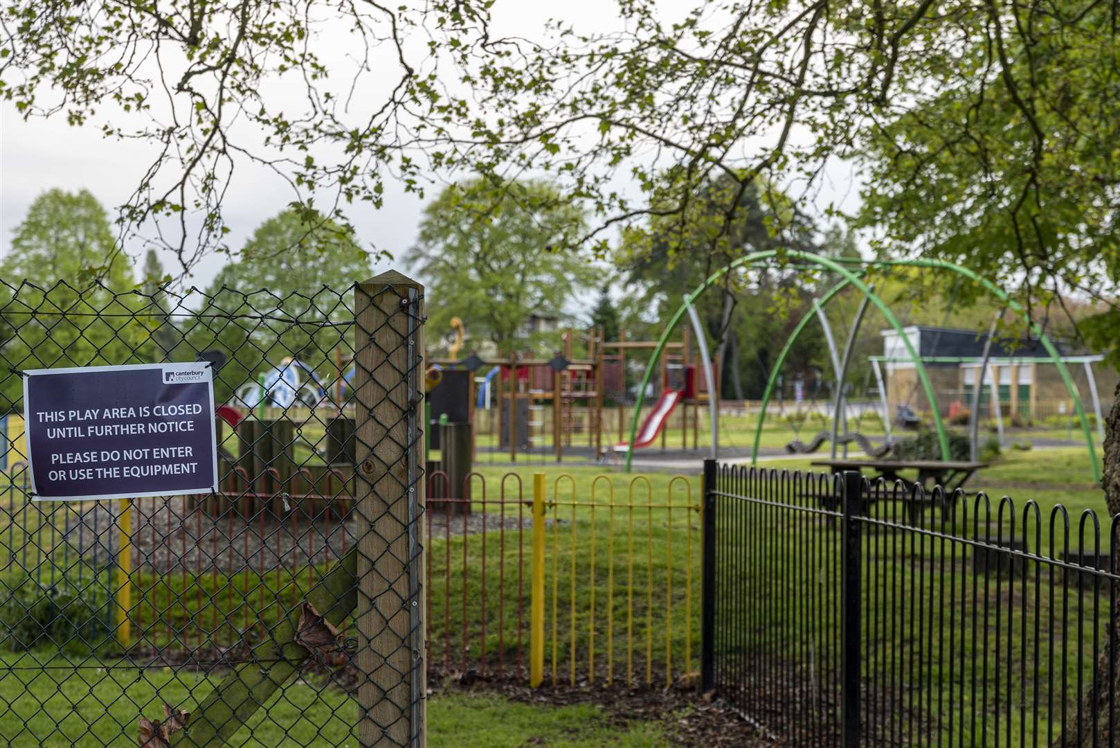 Play areas across the district were shut in an attempt to stop the spread of Covid-19. Picture: Jo Court