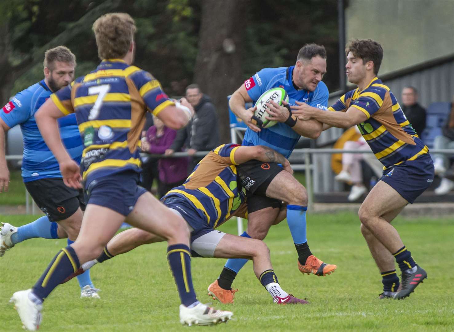 Canterbury's Tom Best on the charge against Worthing Raiders. Picture: Phillipa Hilton
