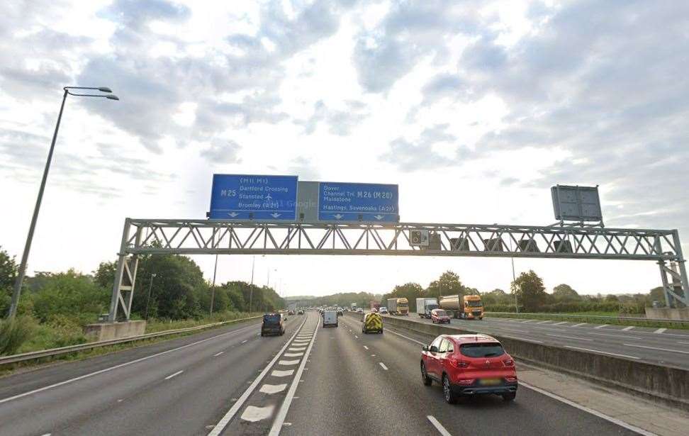 The M25 motorway at junction 5. Picture: Google Street View