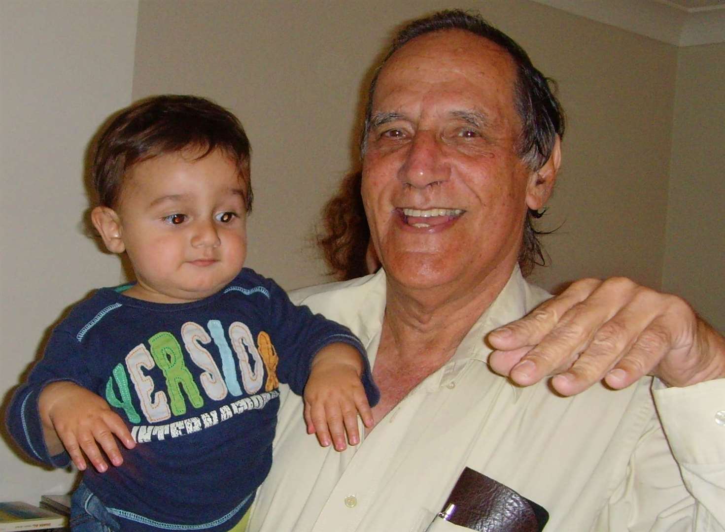 Yoram Hirshfeld ‘radiated so much kindness’, according to former student Amnon Eden, whose son Saul is pictured here with Mr Hirshfield in 2007. Picture: Amnon Eden