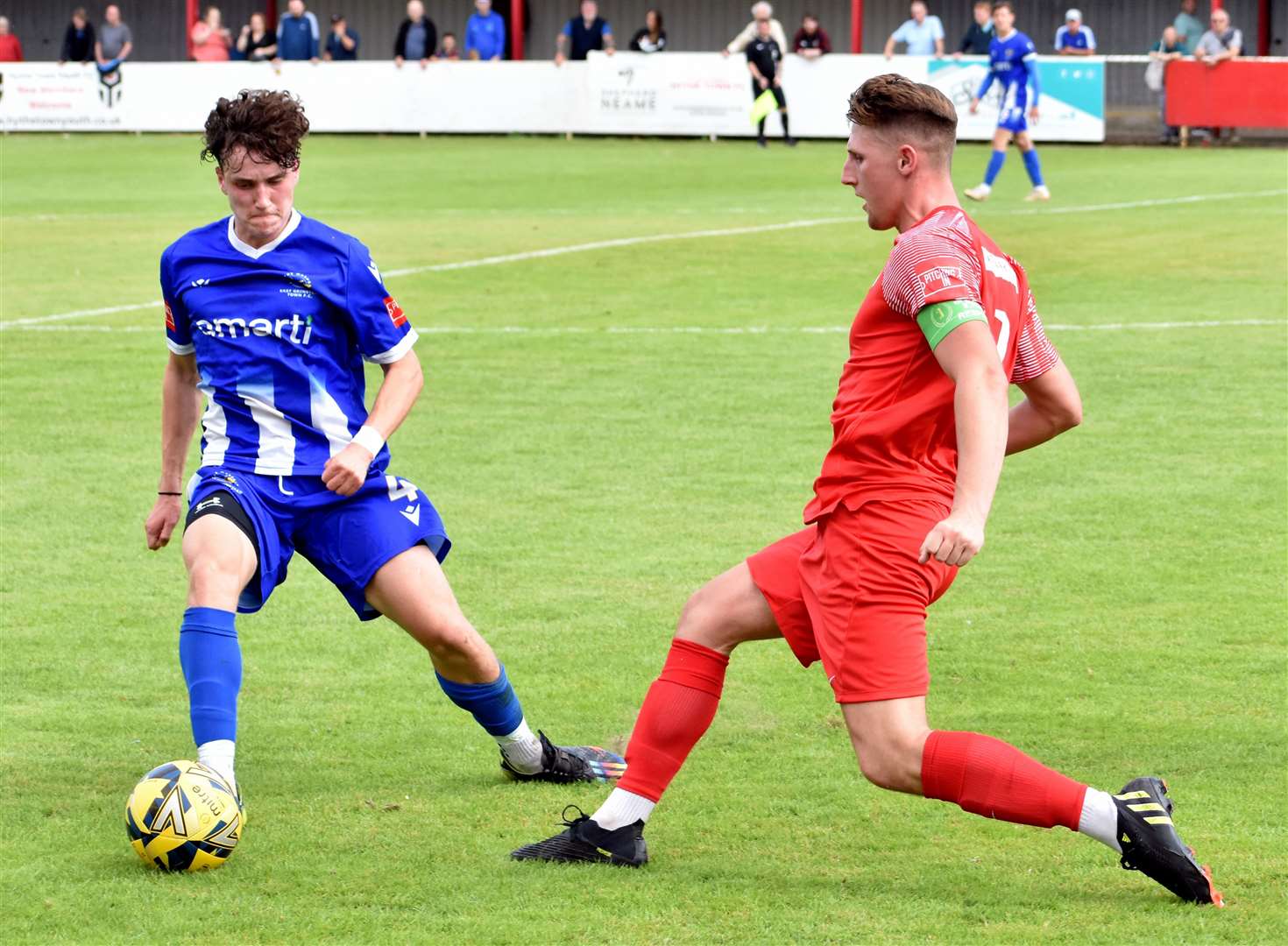 Hythe Town captain Liam Smith was among the scorers against East Grinstead. Picture: Randolph File